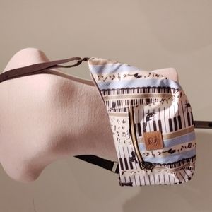 Cross body bag with Cats on piano pattern